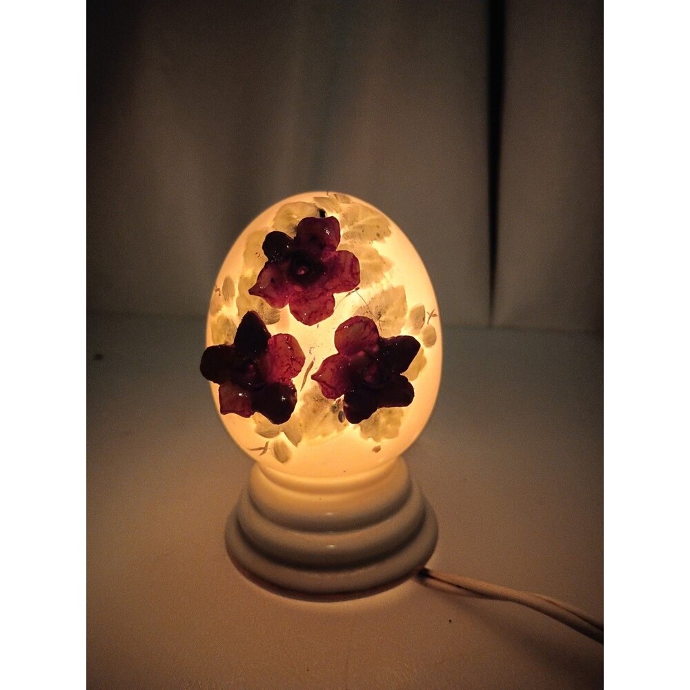 4"'Vintage I Egg Shape Roses Flowers Ceramic Made In Japan